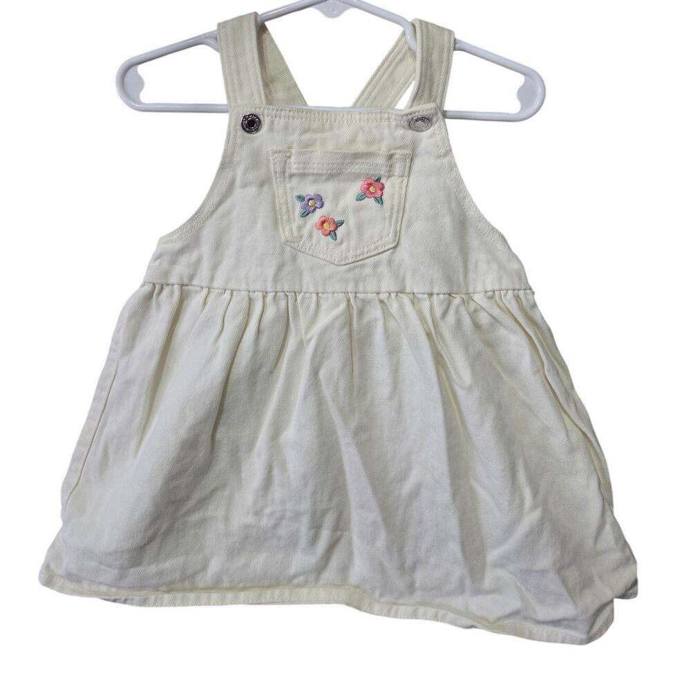 Floral Embroidered Pinafore Dress - H&M - 18mo